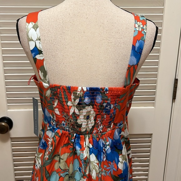 London Times Babydoll Tiered Maxi Dress in Original Blue - Picture 13 of 17